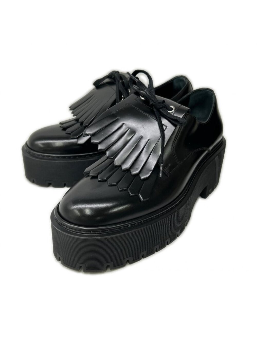 Hermes Leather Harriston Platform Tassel Loafers
